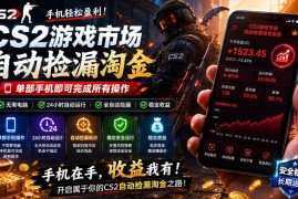 无需电脑值守 CS2饰品市场全自动捡漏盈利项目实操教程