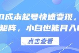 得物0成本起号变现实操教程 小白可操作支持批量矩阵运营