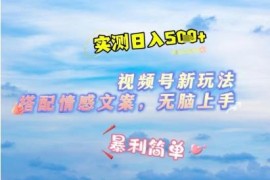 微信视频号最新变现玩法 表情包搭配情感文案零基础易上手