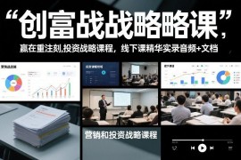 创富战略营销投资线下课精华实录 音频+配套文档学习资料