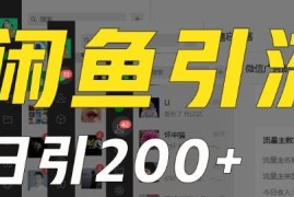 闲鱼引流创业粉保姆级教程 日引200粉稳定收益操作全指南