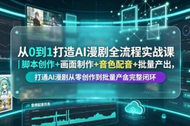 AI漫剧从0到1制作全流程教程 从创作到批量量产实操指南