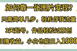 美女类账号图片变现实操教程 零基础3天起号轻松过原创拿收益
