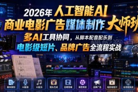 2026AI商业影视广告制作大师班 多工具协同全流程实战带中英字幕