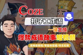 零基础可学 Coze扣子智能体工作流生成爆款成语故事短视频全流程教程