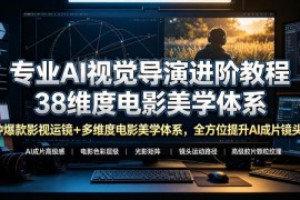 AI视觉导演进阶教程 学38种爆款运镜及美学提升AI成片质感
