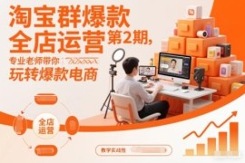 淘宝全店爆款运营第2期课程 从选款到团队管理全链路教学