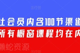 渠联社会员专属100节渠道运营大课 全部橱窗课程均包含