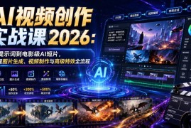 2026AI视频创作实战课 从提示词到电影级短片全流程教学
