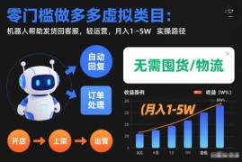 拼多多虚拟类目零门槛实操攻略 机器人自动运营月入1-5W路径