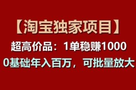 淘宝高客单价单品运营全攻略 0基础可上手可批量复制放大