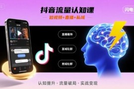 抖音流量认知系统课 短视频直播私域运营全流程教学