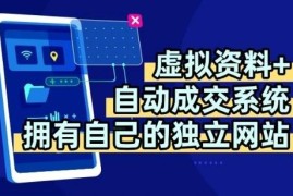 虚拟资料全自动成交项目拆解 独立站搭建及变现全流程教学