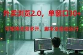 外卖浏览2.0挂机脚本详解 支持多开全自动运行提升店铺曝光