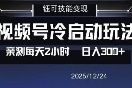 视频号分成计划冷启动玩法 0门槛每天2小时可做的增收副业项目