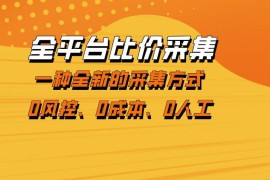 全平台比价采集项目详解 零成本无风控可落地的稳定增收玩法