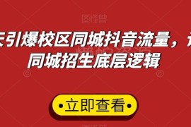 教培校区同城抖音运营攻略 15天引爆流量及招生底层逻辑解析