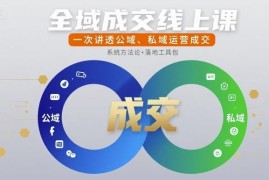 美业全域成交线上课程 公域私域获客销转全链路实操精讲