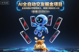 AI全自动交友掘金项目玩法 可矩阵放大单窗口日入30+实操解析