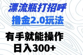 漂流瓶打招呼撸金2.0玩法详解 零门槛操作单日收益可达300+