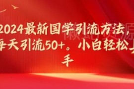 2024最新国学引流实操方法 小白易上手可稳定日引流50+