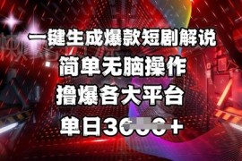 2025短剧解说实操项目教程 一键生成内容赚平台扶持收益