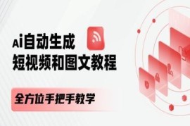 AI自动生成短视频图文教程 0基础全流程手把手实操教学