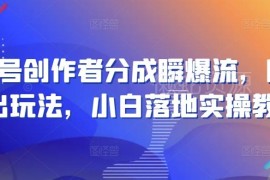 2024视频号创作者分成稳定新玩法 小白可落地实操教程