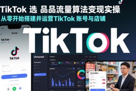 TikTok选品流量算法变现实操 从零搭建运营账号与店铺全指南