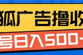 搜狐视频广告撸收益项目玩法揭秘 单人单号单日可赚数百元