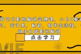 0基础可学影视解说实操课 单手机搞定文案配音制作全流程