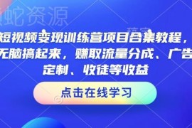 2025AI短视频变现训练营教程合集 多模式低门槛实操攻略