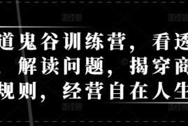 天道鬼谷训练营全套课程 拆解商业规律提升认知经营自在人生