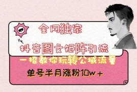 抖音图文矩阵引流实操教程 无需拍视频露脸单号半月涨粉方法