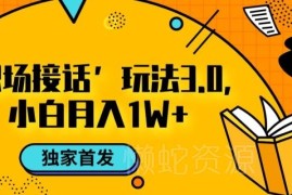 职场接话3.0低门槛玩法拆解 零基础小白易上手可月入过万