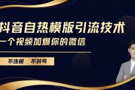 抖音合规自热模板引流技术分享 低风险实现私域用户高效增长