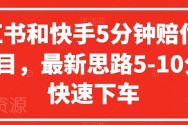 小红书快手5分钟赔付项目最新思路 5-10分钟快速下车玩法揭秘