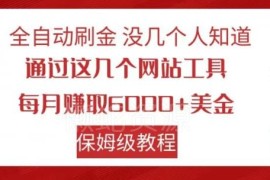 少有人知的全自动刷金项目保姆级教程 附工具可月赚6000+美金