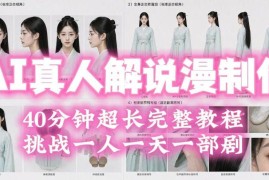 2026AI真人解说漫剧批量化制作全教程 单人高效产出实操指南