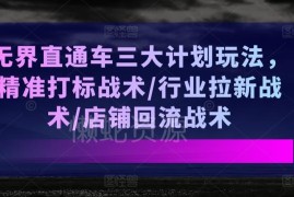 无界直通车三大核心玩法 新品到爆发期全阶段运营实操指南