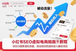 小红书SEO虚拟电商陪跑教程 靠搜索被动流量实现自动成交被动收入