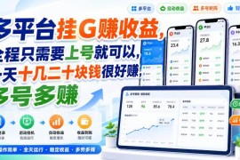 多平台全自动挂机赚收益项目解析 单账号单日可赚十余到二十元