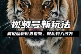 视频号动物世界解说项目拆解 赚平台分成小白易上手可月入过万