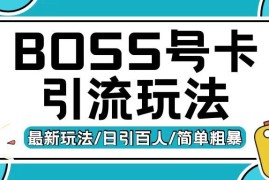 Boss直聘结合流量卡引流变现玩法 日引200+创业粉实操攻略