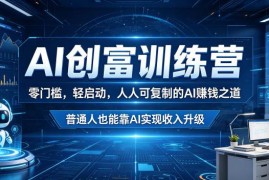 零门槛AI创富训练营教程 普通人可复制的AI增收变现实操路径