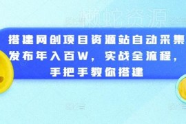 网创项目资源站搭建实操教程 自动采集发布全流程教学