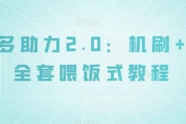 拼多多助力2.0实操教程 机刷加人工全套玩法流程详解