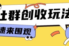 知识付费9.9元进群玩法教程 网创小白入门实操全攻略