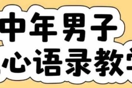 云天中年男人扎心语录图文视频制作全套课程 含智能体一键生成