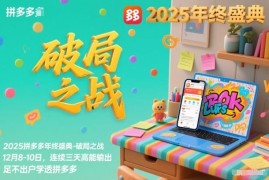 2025拼多多年终盛典破局课 12月8-10日线上学运营核心技巧